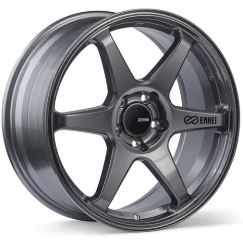 Enkei T6R 18x9.5 45mm Offset 5x100 Bolt Pattern 72.6 Bore Gloss Gunmetal Wheel thumbnail 2