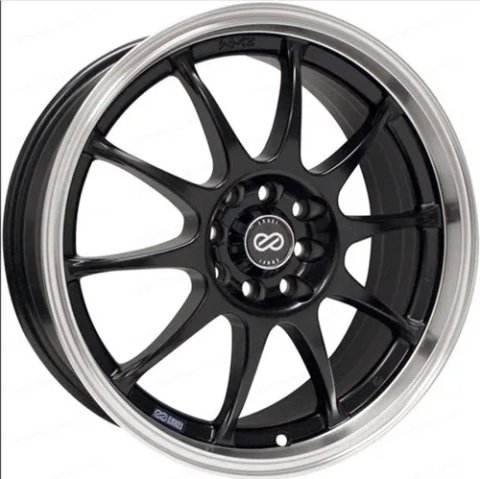 Enkei J10 18x7.5 4x100/114 42mm Offset 72.62mm Bore Dia Matte Black w/ Machined Lip Wheel thumbnail 3