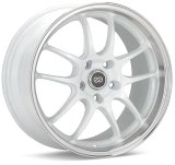 Enkei PF01SS 17x9 5x114.3 48mm Offset 75mm Bore Diameter White with Machined Lip Wheel thumbnail 1