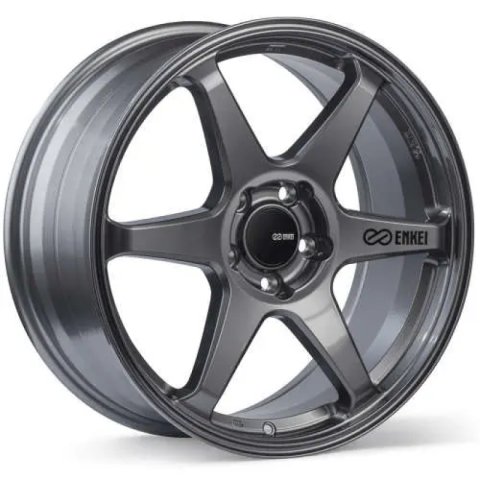 Enkei T6R 18x8 40mm Offset 5x114.3 Bolt Pattern 72.6 Bore Gloss Gunmetal Wheel thumbnail 1