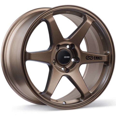 Enkei T6R 17x8 40mm Offset 5x114.3 Bolt Pattern 72.6 Bore Matte Bronze Wheel thumbnail 1