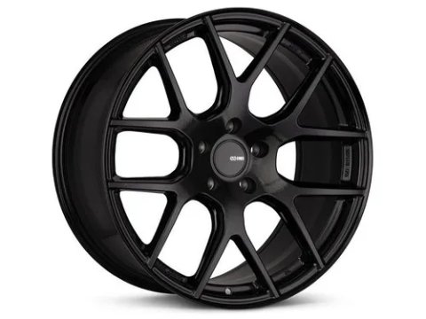 Enkei XM-6 18x8 5x120 40mm Offset 72.6mm Bore Gloss Black Wheel thumbnail 2
