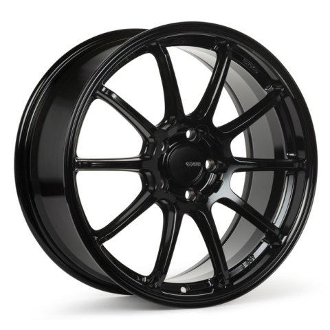 Enkei Triumph 18x8 5x112 45mm Offset 72.6mm Bore Gloss Black Wheel thumbnail 1