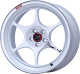 Enkei PF06 18x9.5 5x114.3 40mm Offset 75mm Bore White Machined thumbnail 1