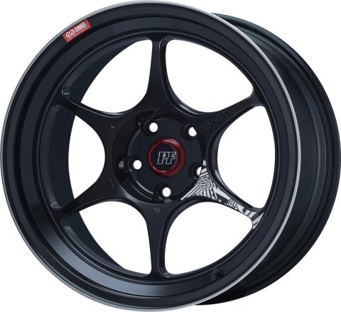 Enkei PF06 18x8in 5x114.3 BP 45mm Offset 75mm Bore Black Machined Wheel thumbnail 1