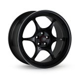 Enkei PF06 17x9 5x114.3 22mm Offset 75mm Bore - Black Machined Wheel thumbnail 1