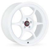 Enkei PF06 17x8.5 5x114.3 30mm Offset 75mm Bore White Machined Wheel thumbnail 2