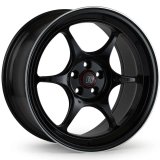 Enkei PF06 15x8 4x100 35mm Offset 67mm Bore - Black Machined thumbnail 2