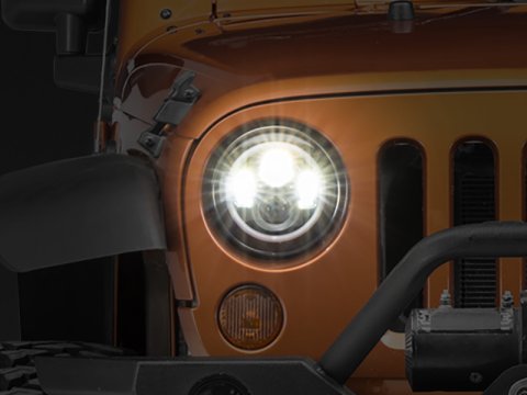 Raxiom 97-18 Jeep Wrangler TJ/JK Axial Halo Headlights w/ DRL Amber Signals- Black Hsng (Clear Lens) thumbnail 1