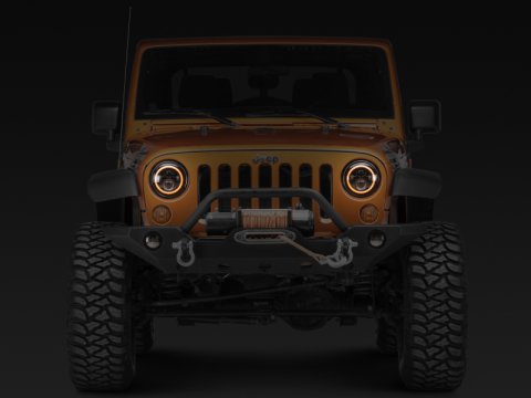 Raxiom 97-18 Jeep Wrangler TJ/JK Axial Halo Headlights w/ DRL Amber Signals- Black Hsng (Clear Lens) thumbnail 8
