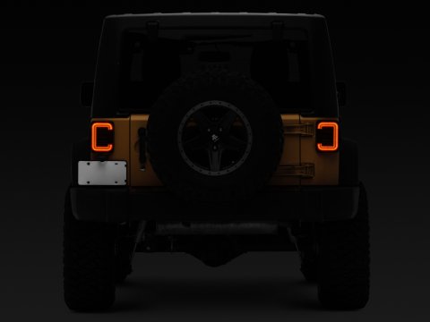 Raxiom 07-18 Jeep Wrangler JK Axial Series LED Halo Tail Lights- Black Housing (Dark Smoked Lens) thumbnail 1