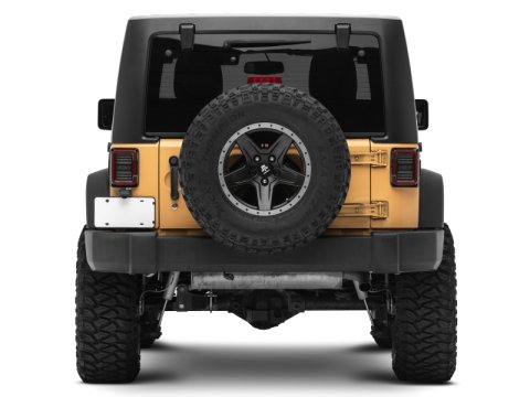 Raxiom 07-18 Jeep Wrangler JK Axial Series LED Halo Tail Lights- Black Housing (Dark Smoked Lens) thumbnail 2
