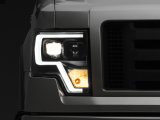 Raxiom 09-14 F-150 Projector Headlights w/ LED Accent- Black Housing (Clear Lens) thumbnail 1