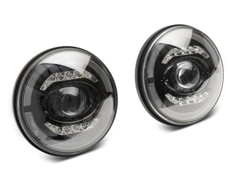 Raxiom 07-18 Jeep Wrangler JK Axial Series LED Headlights- Black Housing (Clear Lens) thumbnail 3