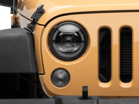 Raxiom 07-18 Jeep Wrangler JK Axial Series LED Headlights- Black Housing (Clear Lens) thumbnail 4