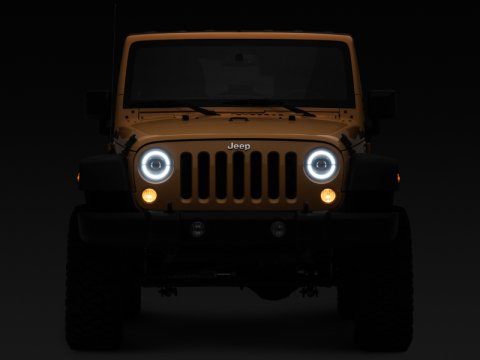 Raxiom 07-18 Jeep Wrangler JK Axial Series LED Headlights- Black Housing (Clear Lens) thumbnail 7