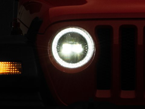 Raxiom 18-22 Jeep Wrangler JL/JT Axial Series LED Headlights- Black Housing (Clear Lens) thumbnail 1