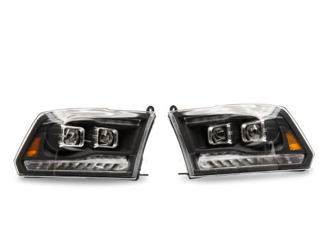 Raxiom 09-18 RAM 1500 LED Projector Headlights w/ Switchback Turn Signals- Blk Housing (Clear Lens) thumbnail 3