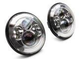 Raxiom 97-18 Jeep Wrangler TJ/JK Axial Series LED Daymaker Headlights- Chrome Housing (Clear Lens) thumbnail 5