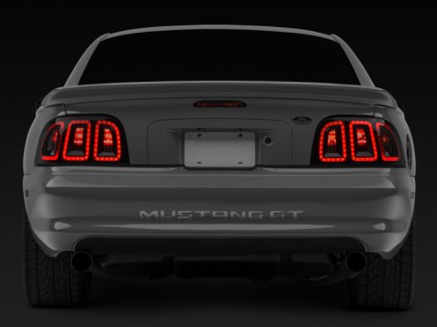 Raxiom 96-98 Ford Mustang Icon LED Tail Lights- Black Housing (Smoked Lens) thumbnail 3