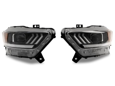 Raxiom 15-17 Ford Mustang GT350 GT500 LED Projector Headlights- Black Housing (Clear Lens) thumbnail 2