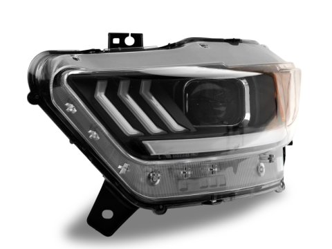 Raxiom 15-17 Ford Mustang GT350 GT500 LED Projector Headlights- Black Housing (Clear Lens) thumbnail 5