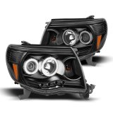 Raxiom 05-09 Tacoma Super White LED Halo Projector Headlights- Black Housing (Clear Lens) thumbnail 1