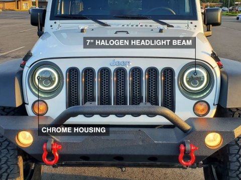 Raxiom 07-18 Jeep Wrangler JK LED Halo Headlights- Chrome Housing (Clear Lens) thumbnail 5