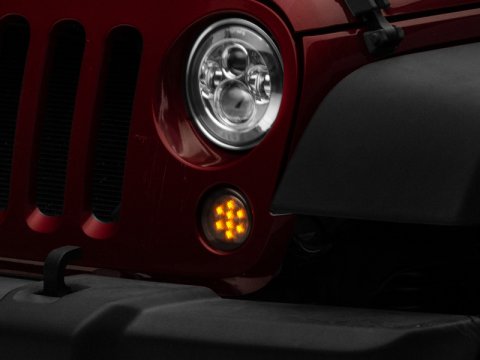 Raxiom 07-18 Jeep Wrangler JK Axial Series LED Amber Turn Signals (Smoked) thumbnail 2