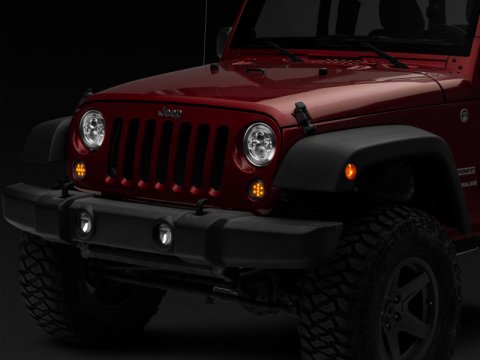 Raxiom 07-18 Jeep Wrangler JK Axial Series LED Amber Turn Signals (Smoked) thumbnail 4