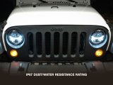 Raxiom 07-18 Jeep Wrangler JK LED Halo Headlights- Black Housing (Clear Lens) thumbnail 2