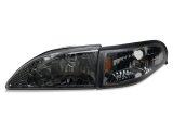 Raxiom 94-98 Mustang Axial Series Cobra Style Headlights- Black Housing (Clear Lens) thumbnail 4