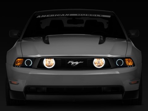 Raxiom 05-12 Ford Mustang GT LED Halo Fog Lights (Chrome) thumbnail 2