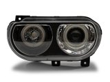 Raxiom 08-14 Dodge Challenger Dual LED Halo Projector Headlights- Black Housing (Clear Lens) thumbnail 2