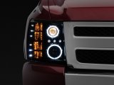 Raxiom 07-13 Silverado 1500 Super White LED Halo Projector Headlights- Black Housing (Clear Lens) thumbnail 1