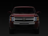 Raxiom 07-13 Silverado 1500 Super White LED Halo Projector Headlights- Black Housing (Clear Lens) thumbnail 2