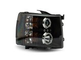 Raxiom 07-13 Silverado 1500 Super White LED Halo Projector Headlights- Black Housing (Clear Lens) thumbnail 6