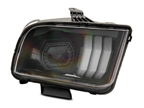 Raxiom 05-09 Ford Mustang w/ Halogen Projector Headlights- Black Housing (Clear Lens) (No GT500 ) thumbnail 3