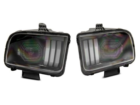 Raxiom 05-09 Ford Mustang w/ Halogen Projector Headlights- Black Housing (Clear Lens) (No GT500 ) thumbnail 6