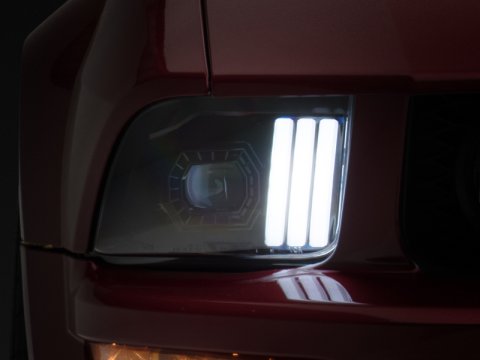 Raxiom 05-09 Ford Mustang w/ Halogen Projector Headlights- Black Housing (Clear Lens) (No GT500 ) thumbnail 7
