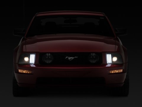 Raxiom 05-09 Ford Mustang w/ Halogen Projector Headlights- Black Housing (Clear Lens) (No GT500 ) thumbnail 8