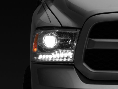 Raxiom 09-18 Dodge RAM 1500 LED Halo Headlights w/ Switchback Turn Signals- Chrome Hsng (Clear Lens) thumbnail 1