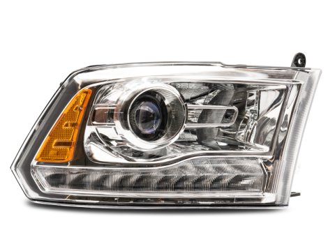 Raxiom 09-18 Dodge RAM 1500 LED Halo Headlights w/ Switchback Turn Signals- Chrome Hsng (Clear Lens) thumbnail 3
