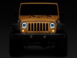 Raxiom 97-18 Jeep Wrangler TJ/JK Axial 7-Inch LED Headlights w/ DRL- Black Housing (Clear Lens) thumbnail 3