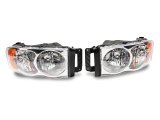 Raxiom 02-05 Dodge RAM 1500 Axial Series OEM Style Rep Headlights- Chrome Housing (Clear Lens) thumbnail 1