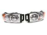 Raxiom 02-05 Dodge RAM 1500 Axial Series OEM Style Rep Headlights- Chrome Housing (Clear Lens) thumbnail 4