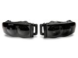 Raxiom 02-05 Dodge RAM 1500 Axial Series OEM Style Rep Headlights- Chrome Housing- Smoked Lens thumbnail 1