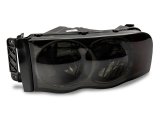 Raxiom 02-05 Dodge RAM 1500 Axial Series OEM Style Rep Headlights- Chrome Housing- Smoked Lens thumbnail 2