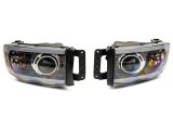 Raxiom 02-05 Dodge RAM 1500 LED Projector Headlights w/ SEQL LED Bar- Black Housing (Clear Lens) thumbnail 7