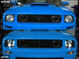 Raxiom 05-09 Ford Mustang Excluding GT500 LED Halo Projector Headlights- Black Housing (Clear Lens) thumbnail 4